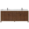 Custom image for Dark Walnut with Matte Black Trim / Giotto Quartz / No Mirror
