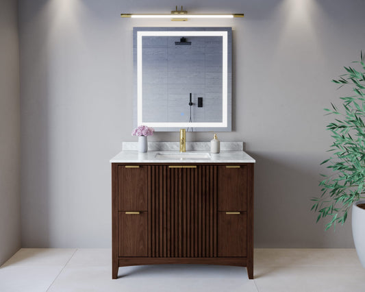 Palmilla Bathroom Vanity with Countertop 42 inch Single Sink Single hole Faucet Setup