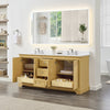 Custom image for Honey Oak with Polished Chrome Trim / White Cultured Marble / No Mirror