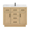 Custom image for Rift Oak with Matte Black Trim / White Cultured Marble / No Mirror