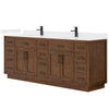 Custom image for Dark Oak with Matte Black Trim / White Cultured Marble / No Mirror