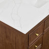 Custom image for Dark Walnut with Matte Black Trim / Giotto Quartz / No Mirror