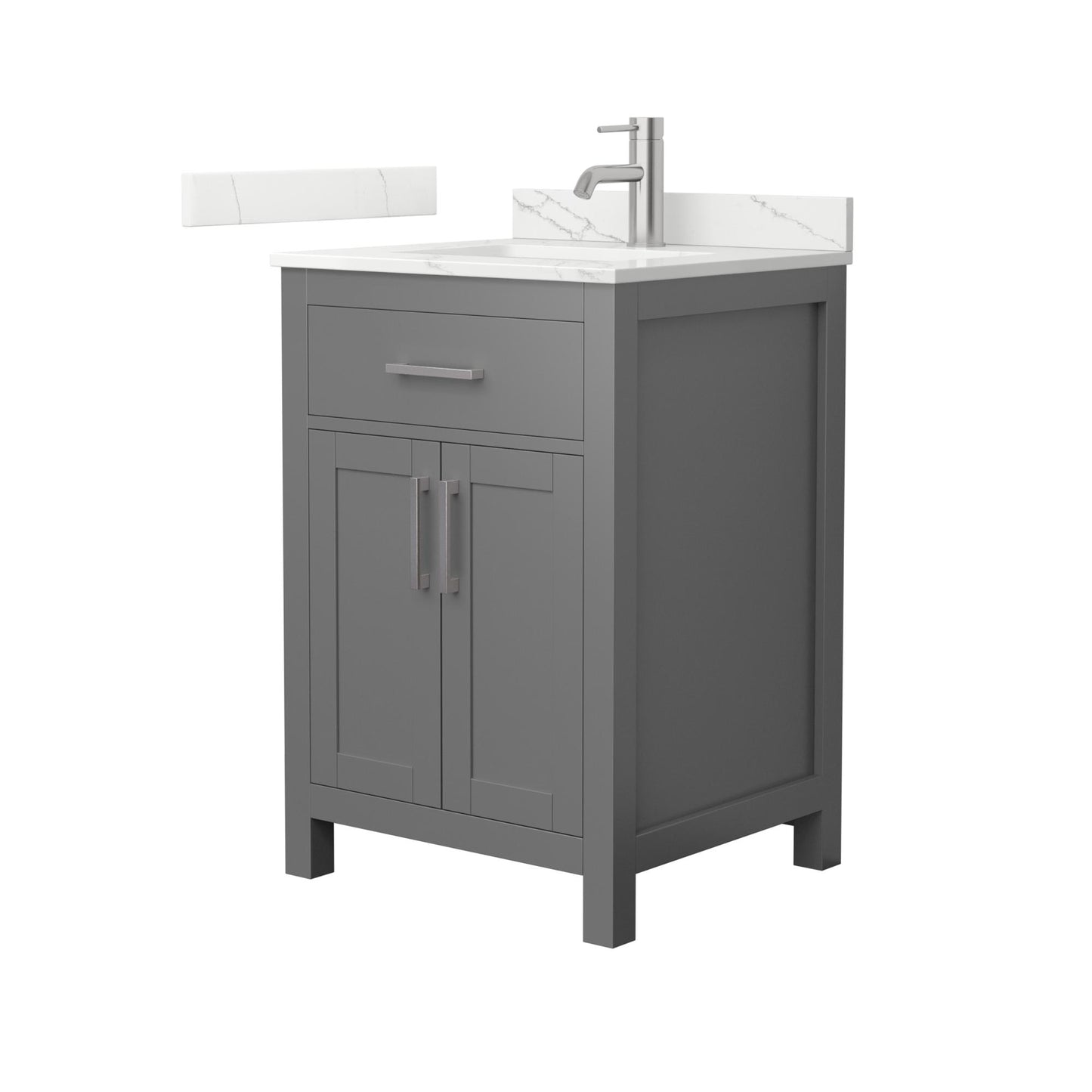Beckett Bathroom Vanity with Countertop 24 inch Single Sink Single hole Faucet Setup