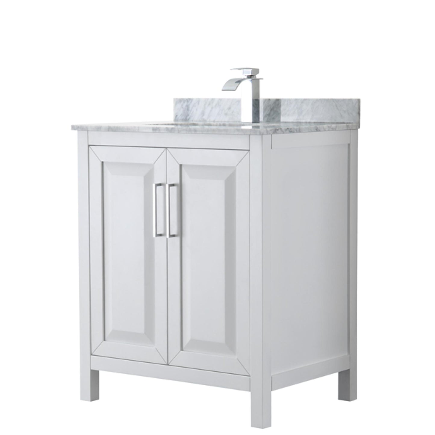 Daria Bathroom Vanity with Countertop 30 inch Single Sink Single hole Faucet Setup