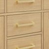 Custom image for Rift Oak with Brushed Gold Trim / White Quartz / No Mirror