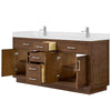 Custom image for Dark Oak with Brushed Nickel Trim / Giotto Quartz / No Mirror