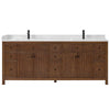 Custom image for Dark Walnut with Matte Black Trim / Carrara Cultured Marble / No Mirror