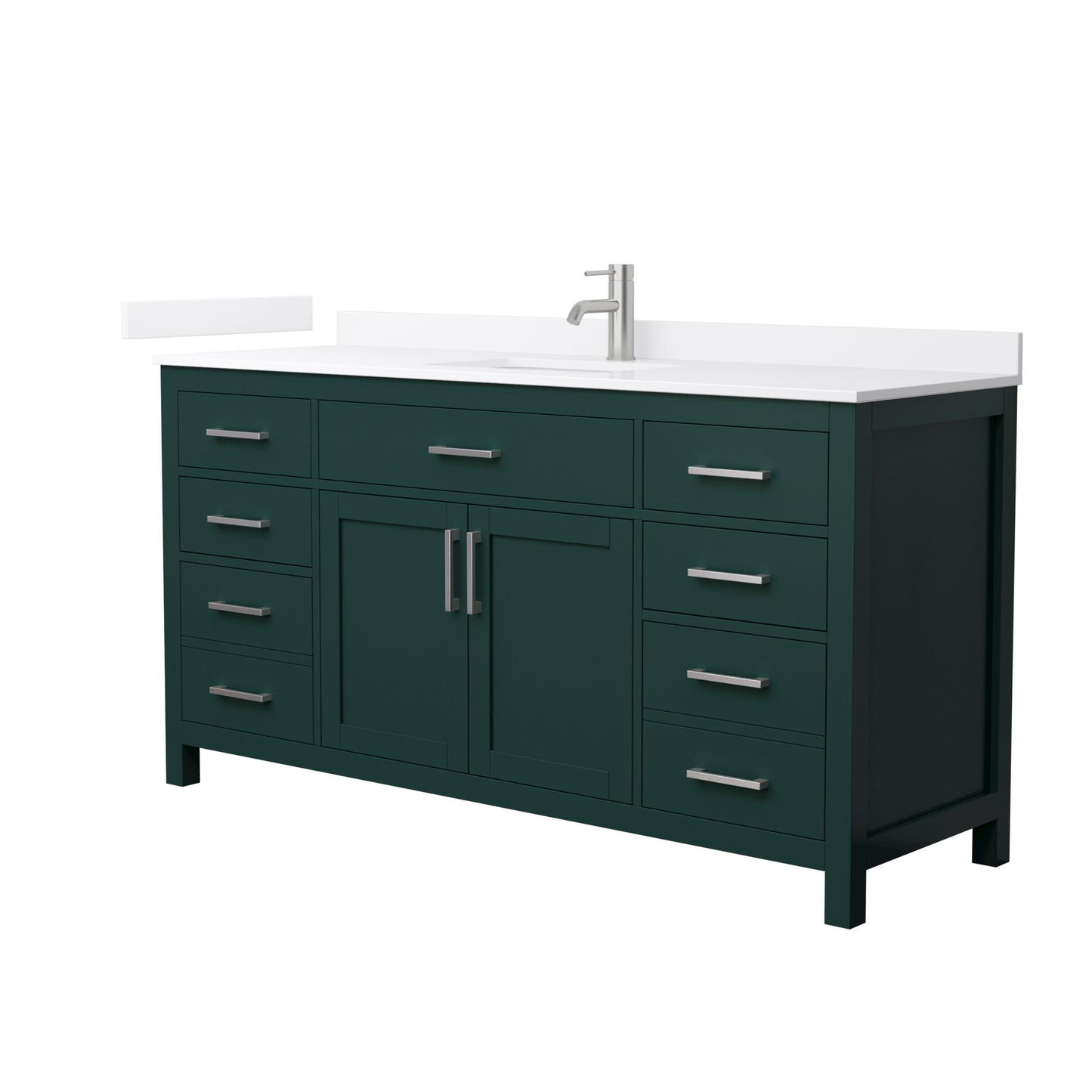 Beckett Bathroom Vanity with Countertop 66 inch Single Sink Single hole Faucet Setup