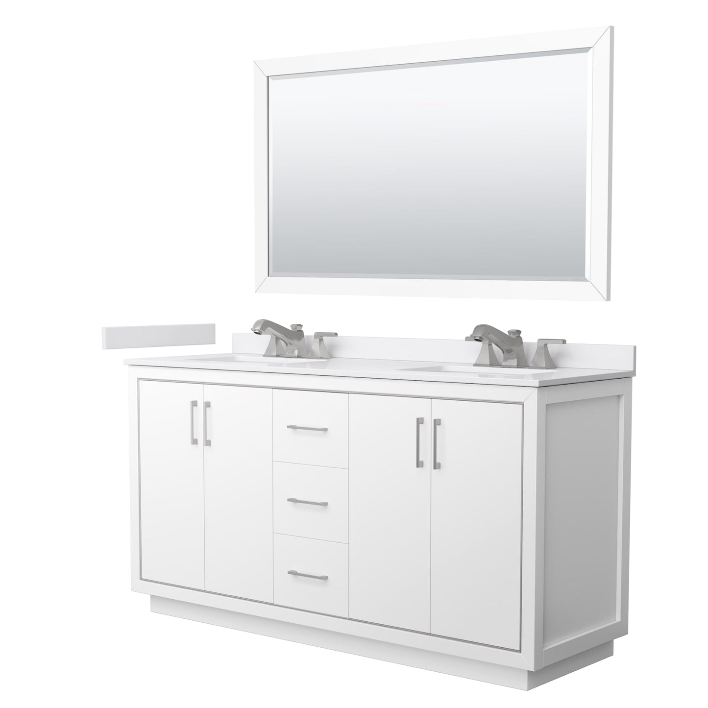 Icon Bathroom Vanity with Countertop 66 inch Double Sink 3-hole Faucet Setup