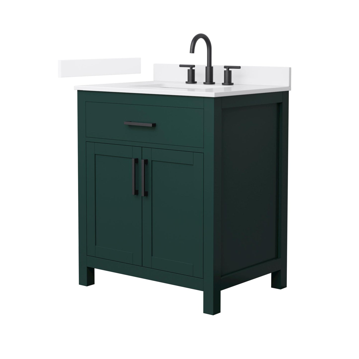 Beckett Bathroom Vanity with Countertop 30 inch Single Sink 3-hole Faucet Setup