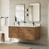 Custom image for Toasted Walnut with Matte Black Trim / White Quartz / No Mirror