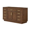 Custom image for Dark Oak with Brushed Gold Trim / No Mirror