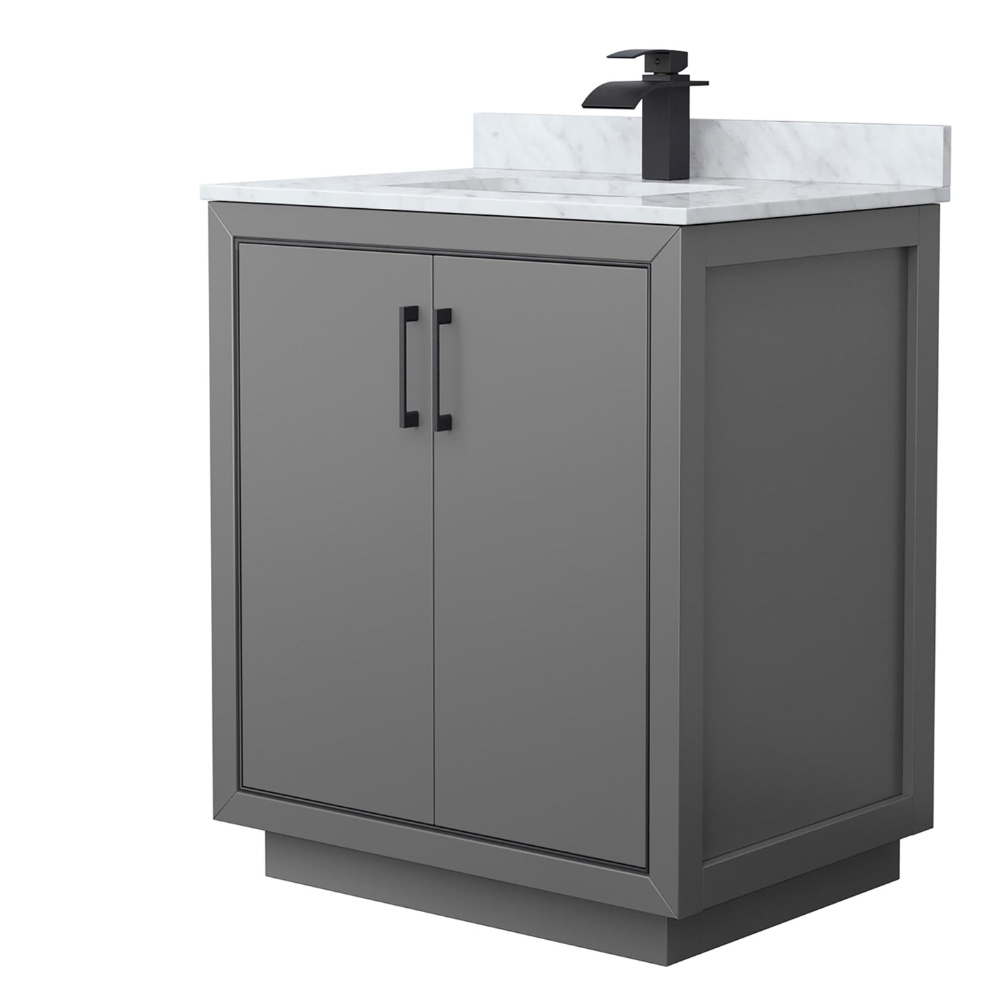 Icon Bathroom Vanity with Countertop 30 inch Single Sink Single hole Faucet Setup
