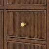 Custom image for Dark Walnut with Brushed Gold Trim / White Quartz / No Mirror