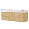 Custom image for Scandinavian Oak with Satin Bronze Trim / Giotto Quartz / No Mirror