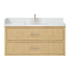 Custom image for Scandinavian Oak with Brushed Nickel Trim / Giotto Quartz / No Mirror
