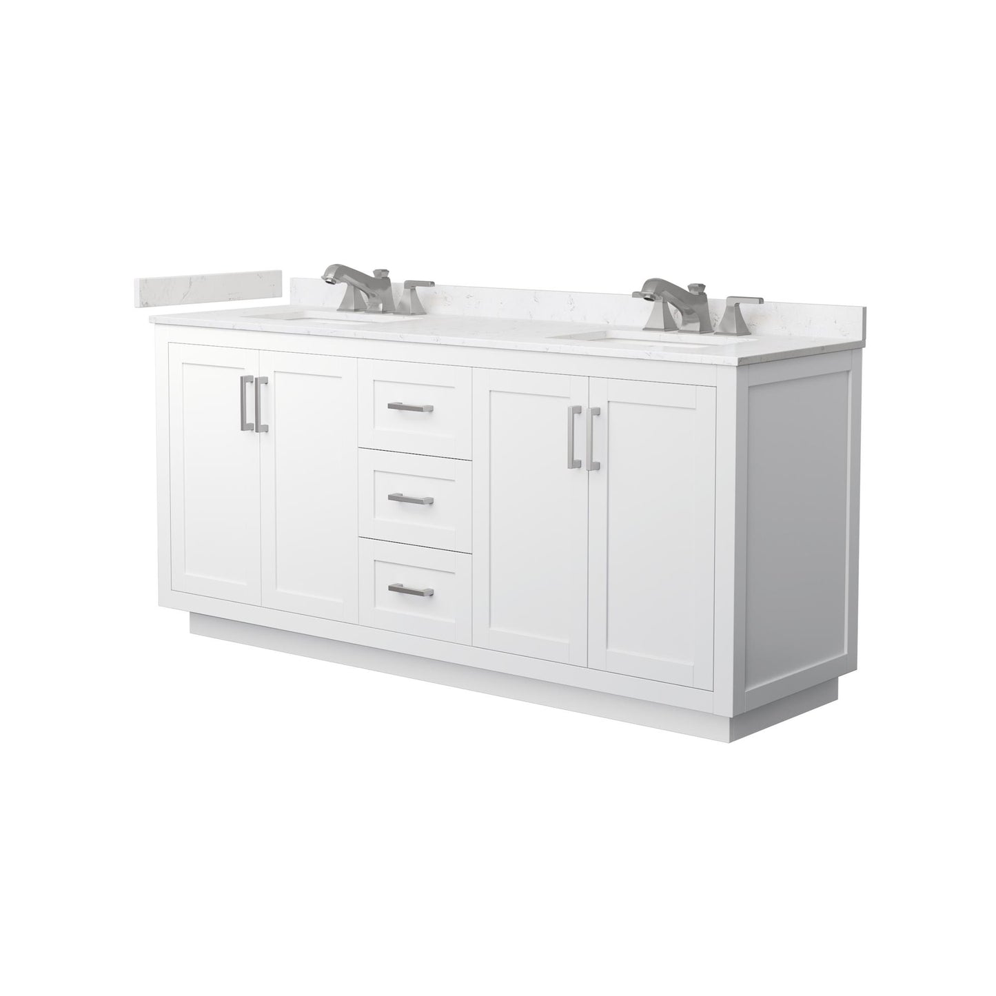 Miranda Bathroom Vanity with Countertop 72 inch Double Sink 3-hole Faucet Setup