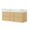 Custom image for Scandinavian Oak with Brushed Nickel Trim / Giotto Quartz / No Mirror
