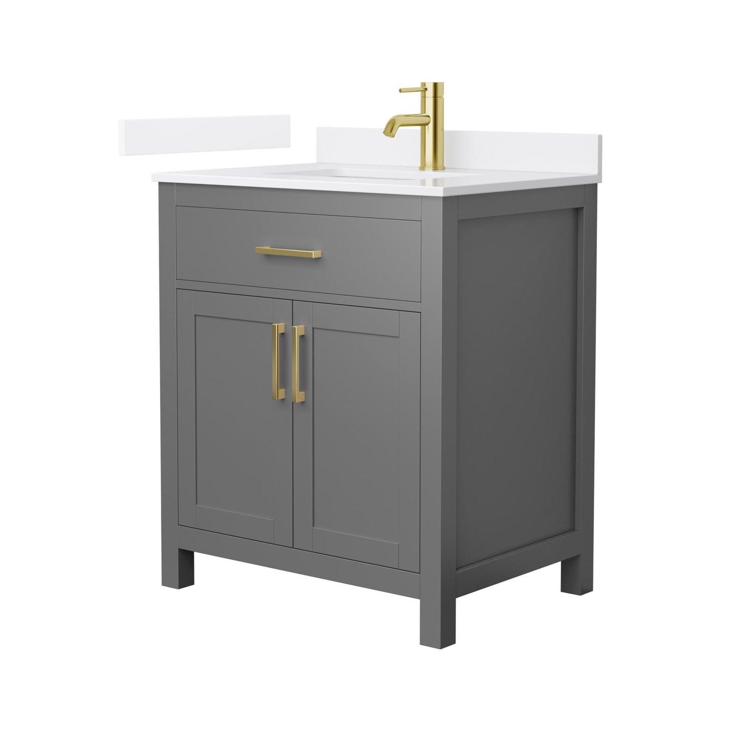 Beckett Bathroom Vanity with Countertop 30 inch Single Sink Single hole Faucet Setup