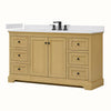 Custom image for Honey Oak with Matte Black Trim / White Cultured Marble / No Mirror