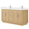 Custom image for Rift Oak with Brushed Nickel Trim / White Cultured Marble / No Mirror