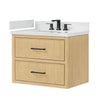 Custom image for Scandinavian Oak with Matte Black Trim / Giotto Quartz / No Mirror