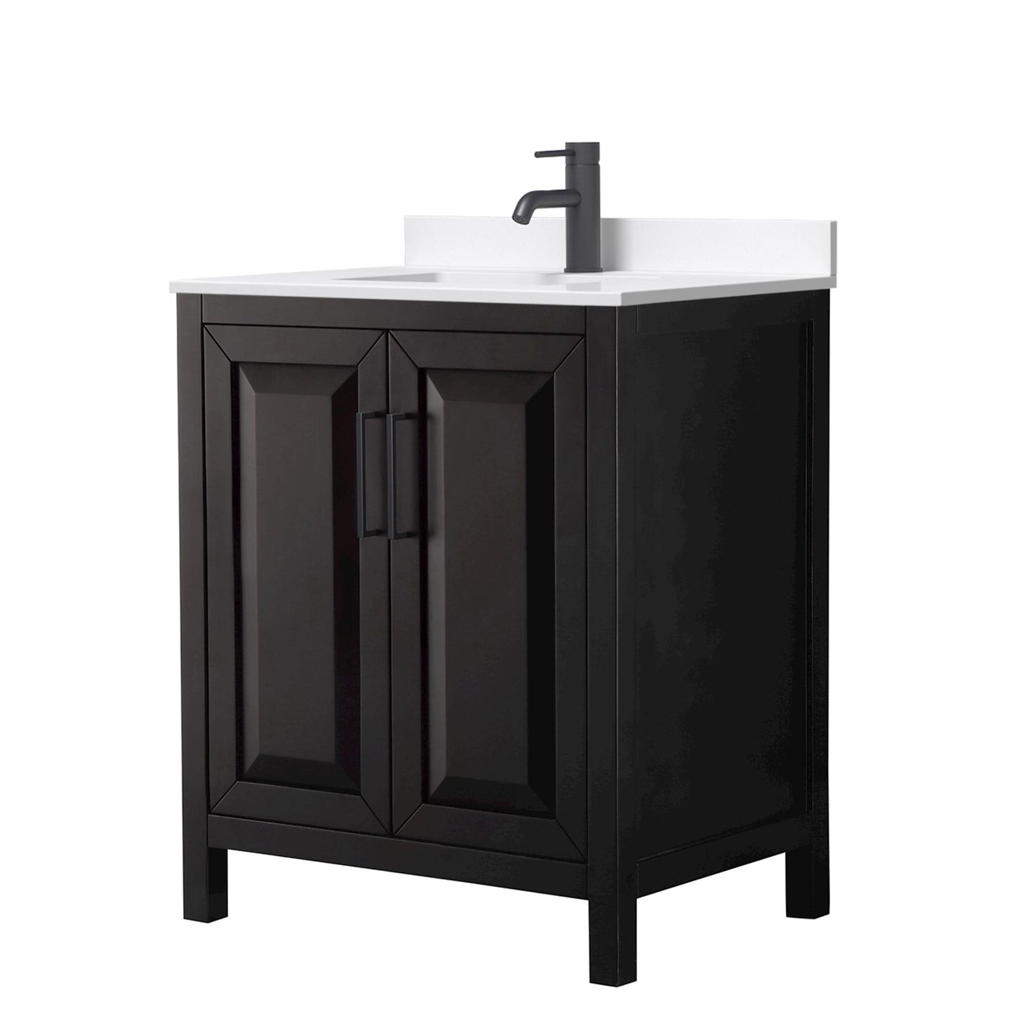 Daria Bathroom Vanity with Countertop 30 inch Single Sink Single hole Faucet Setup