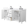 Custom image for White with Matte Black Trim / White Quartz / No Mirror