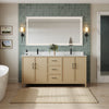 Custom image for White Oak with Matte Black Trim / Carrara Cultured Marble / No Mirror
