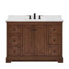 Custom image for Dark Walnut with Matte Black Trim / White Quartz / No Mirror