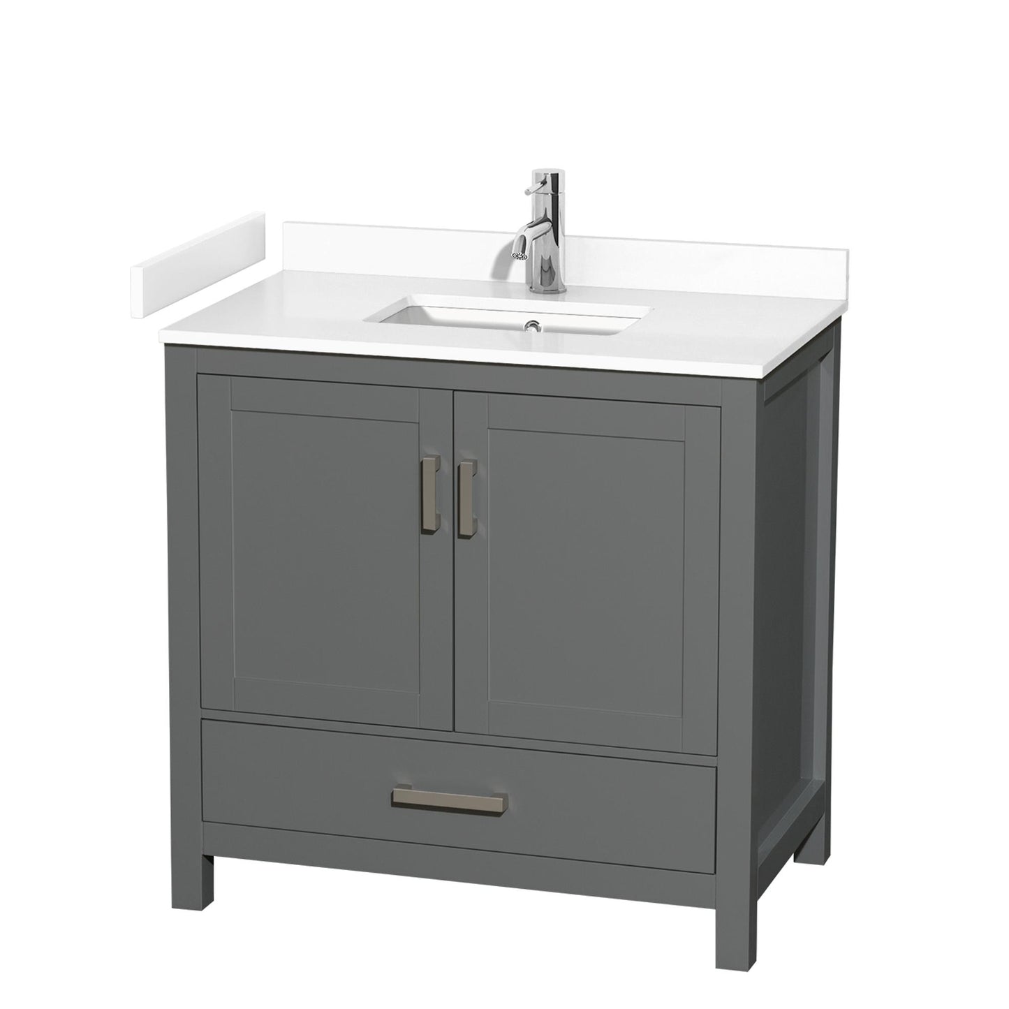 Sheffield Bathroom Vanity with Countertop 36 inch Single Sink Single hole Faucet Setup