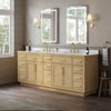 Custom image for Rift Oak with Brushed Gold Trim / Giotto Quartz / No Mirror