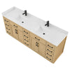 Custom image for Rift Oak with Matte Black Trim / Carrara Cultured Marble / No Mirror