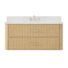 Custom image for Scandinavian Oak with Brushed Nickel Trim / White Quartz / No Mirror