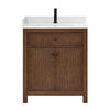 Custom image for Dark Walnut with Matte Black Trim / Giotto Quartz / No Mirror