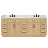 Custom image for Rift Oak with Matte Black Trim / Carrara Cultured Marble / No Mirror