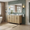 Custom image for White Oak with Matte Black Trim / Carrara Cultured Marble / No Mirror
