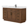 Custom image for Dark Oak with Matte Black Trim / Carrara Cultured Marble / No Mirror