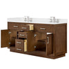 Custom image for Dark Oak with Brushed Nickel Trim / Giotto Quartz / No Mirror