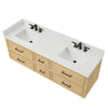 Custom image for Scandinavian Oak with Matte Black Trim / White Quartz / No Mirror