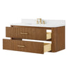 Custom image for Toasted Walnut with Satin Bronze Trim / White Quartz / No Mirror