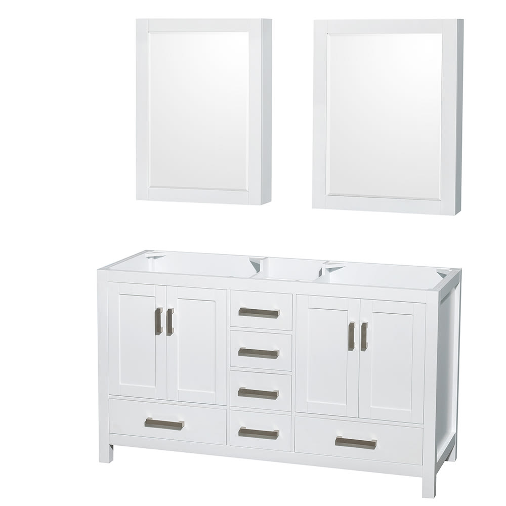 Sheffield Bathroom Vanity Cabinet 60 inch Double Sink