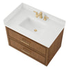 Custom image for Toasted Walnut with Satin Bronze Trim / Giotto Quartz / No Mirror