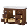 Custom image for Dark Walnut with Polished Chrome Trim / White Cultured Marble / No Mirror