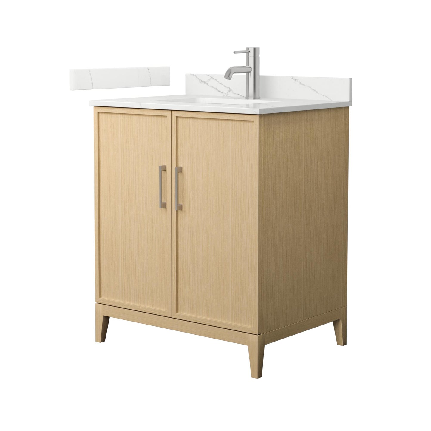 Elan Bathroom Vanity with Countertop 30 inch Single Sink Single hole Faucet Setup