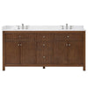 Custom image for Dark Walnut with Brushed Nickel Trim / White Cultured Marble / No Mirror