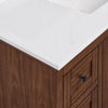 Custom image for Dark Walnut with Matte Black Trim / White Cultured Marble / No Mirror