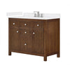Custom image for Dark Walnut with Brushed Nickel Trim / White Cultured Marble / No Mirror