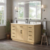 Custom image for Rift Oak with Matte Black Trim / White Cultured Marble / No Mirror