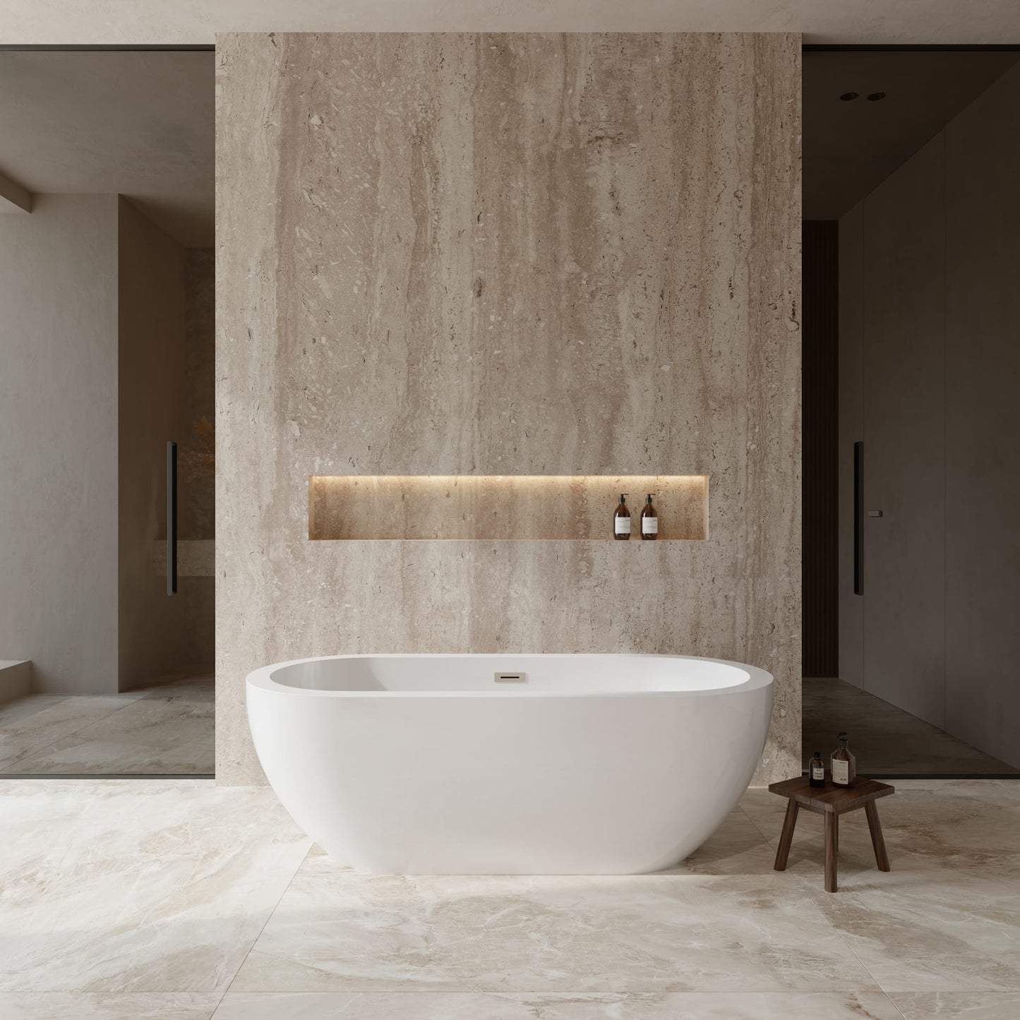 Soho Freestanding Acrylic Bathtub No Faucet 68 inch